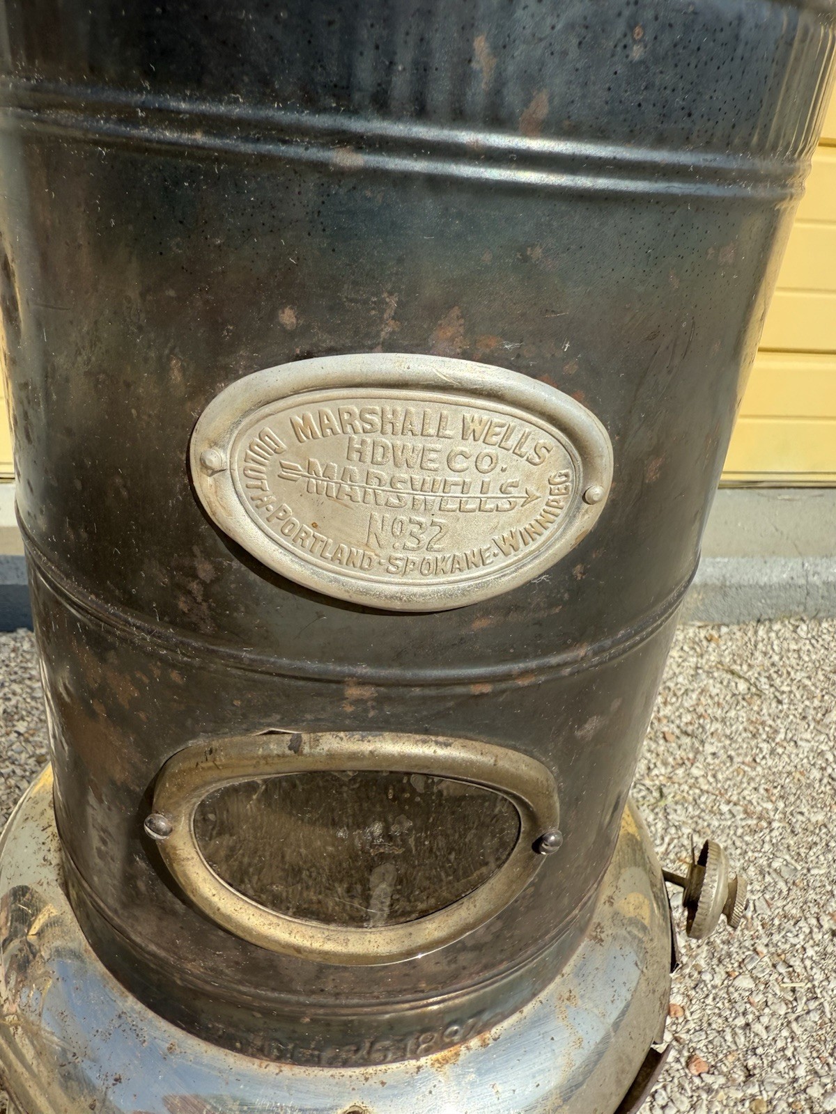 ANTIQUE Marshall Wells HDW Co. Kerosene Burner stove October 26, 1897