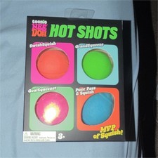 Schylling NeeDoh Hot Shots Squeeze Toys 4-Pack, Multicolor, Ages 3 