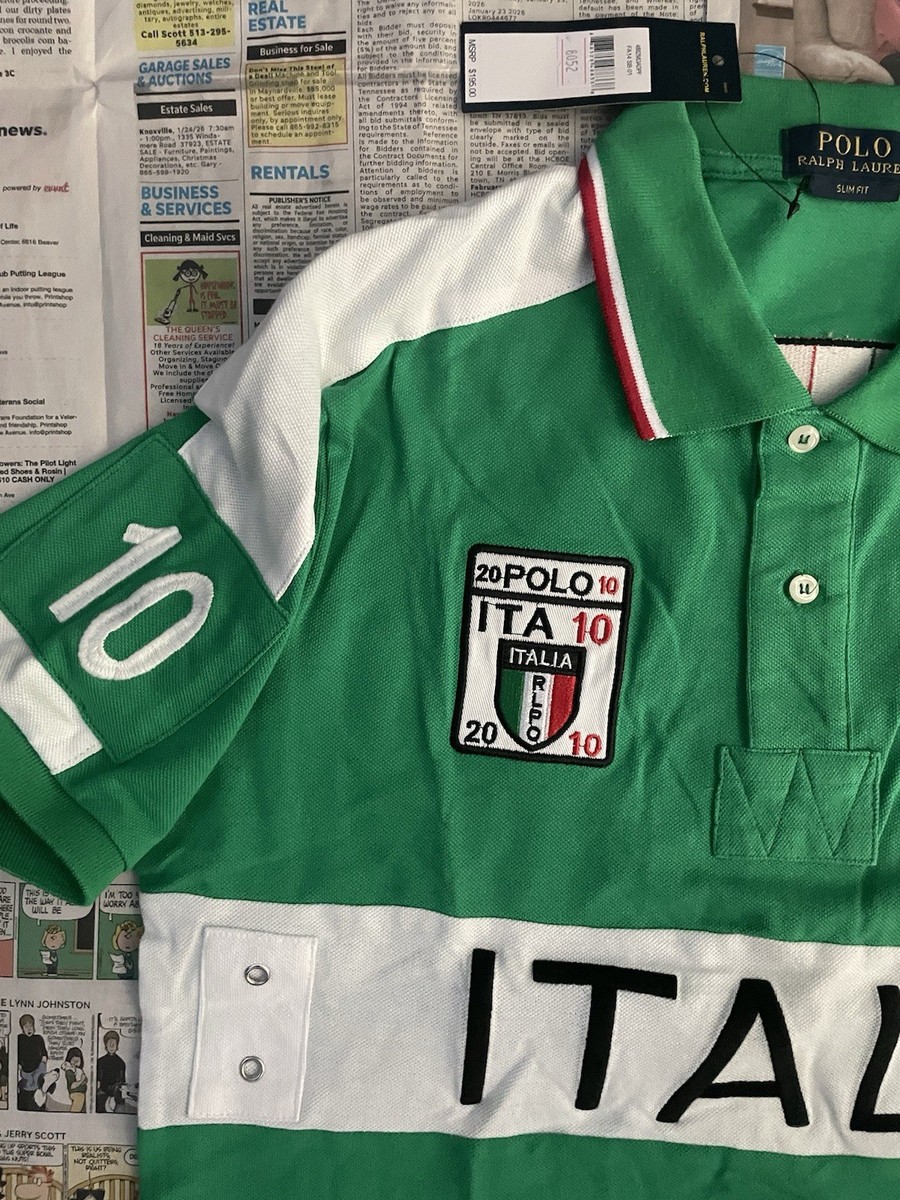 Polo Ralph Lauren Chief Keef Italy Shirt Green White Embroidered