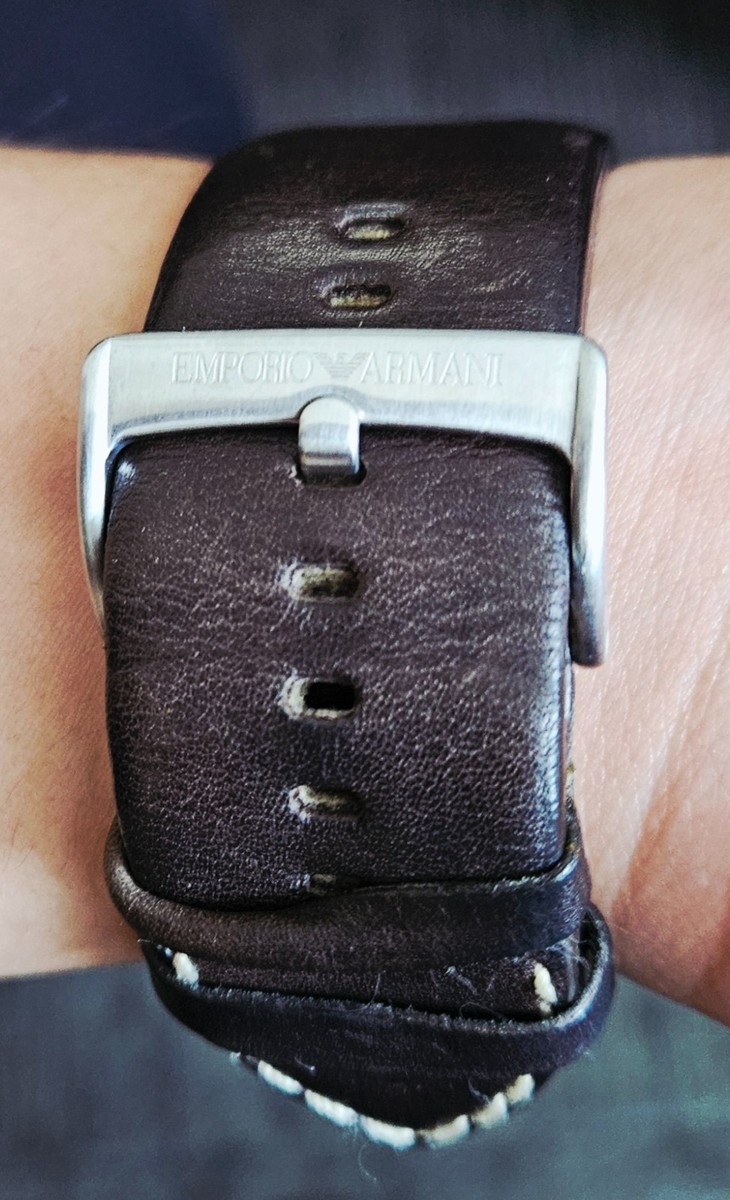 Emporio Armani Mens AR5901 quartz watch with leather band | eBay