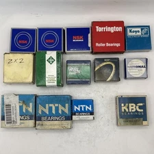 14 Assorted Bearings Of Different Brands, Types, And Sizes