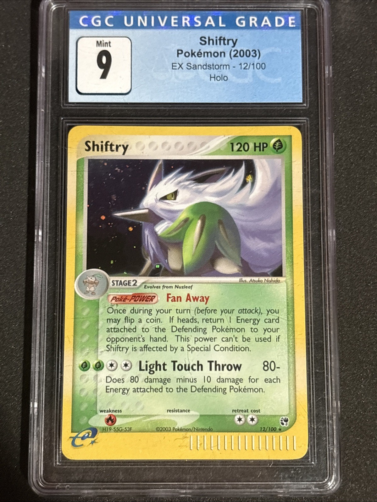 2003 Pokemon EX Sandstorm Shiftry Holo #12 CGC Gem Mint 9