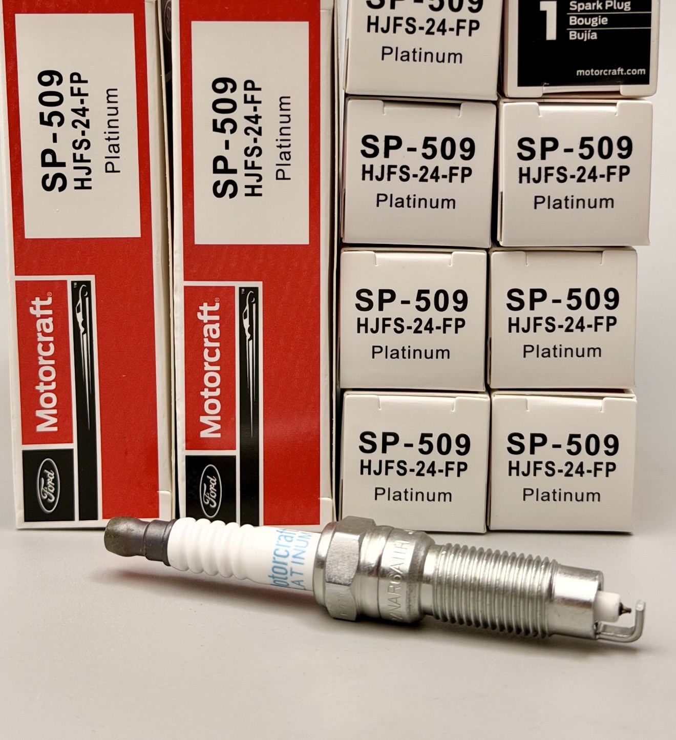 8pcs OEM MOTORCRAFT SP-509 HJFS-24FP PLATINUM Spark Plugs For Ford Super Duty US