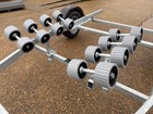 Boat Trailer Non Marking Ribbed Side Roller Kit Set 16 Rollers 2 Brackets 2 Post