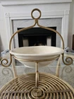Vintage McCoy Pottery Bowl #7515 USA Cream Mixing Serving Utility Ware  W/ Stand