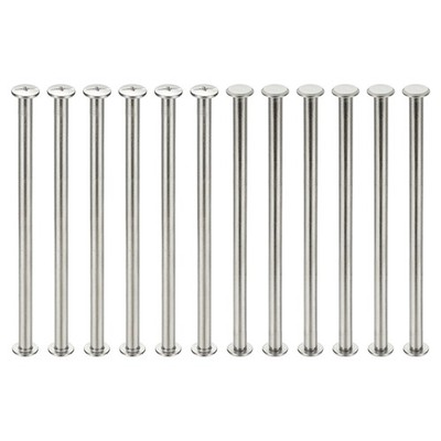 Für Phillips 12x Chicago Schrauben, 5x100mm (DxH), silber