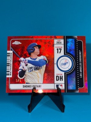 2026 Topps Chrome Logofractor Shohei Ohtani Big Ticket  RED /5 🟥🔥🚨 | BTP-3