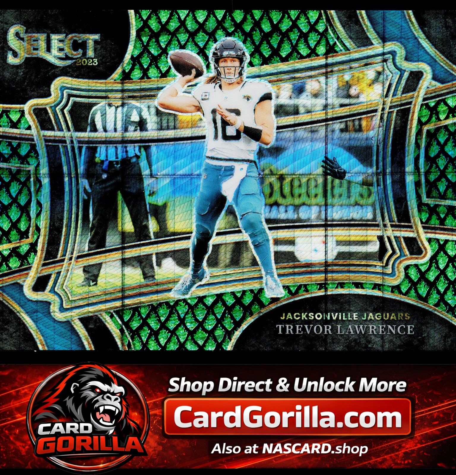 2023 Panini Select #343 Trevor Lawrence Dragon Scale Prizms #/70