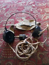 WW-ll British Army Radio Operator's DLR No5 Headset with Web Headband 