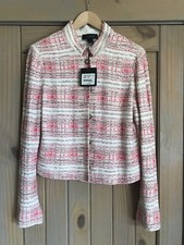 St. John Pink Coral Tweed Jacket Size 14 Nwt