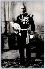 Mexican Revolution General & President Don Porfirio Diaz Uniform Postcard RPPC