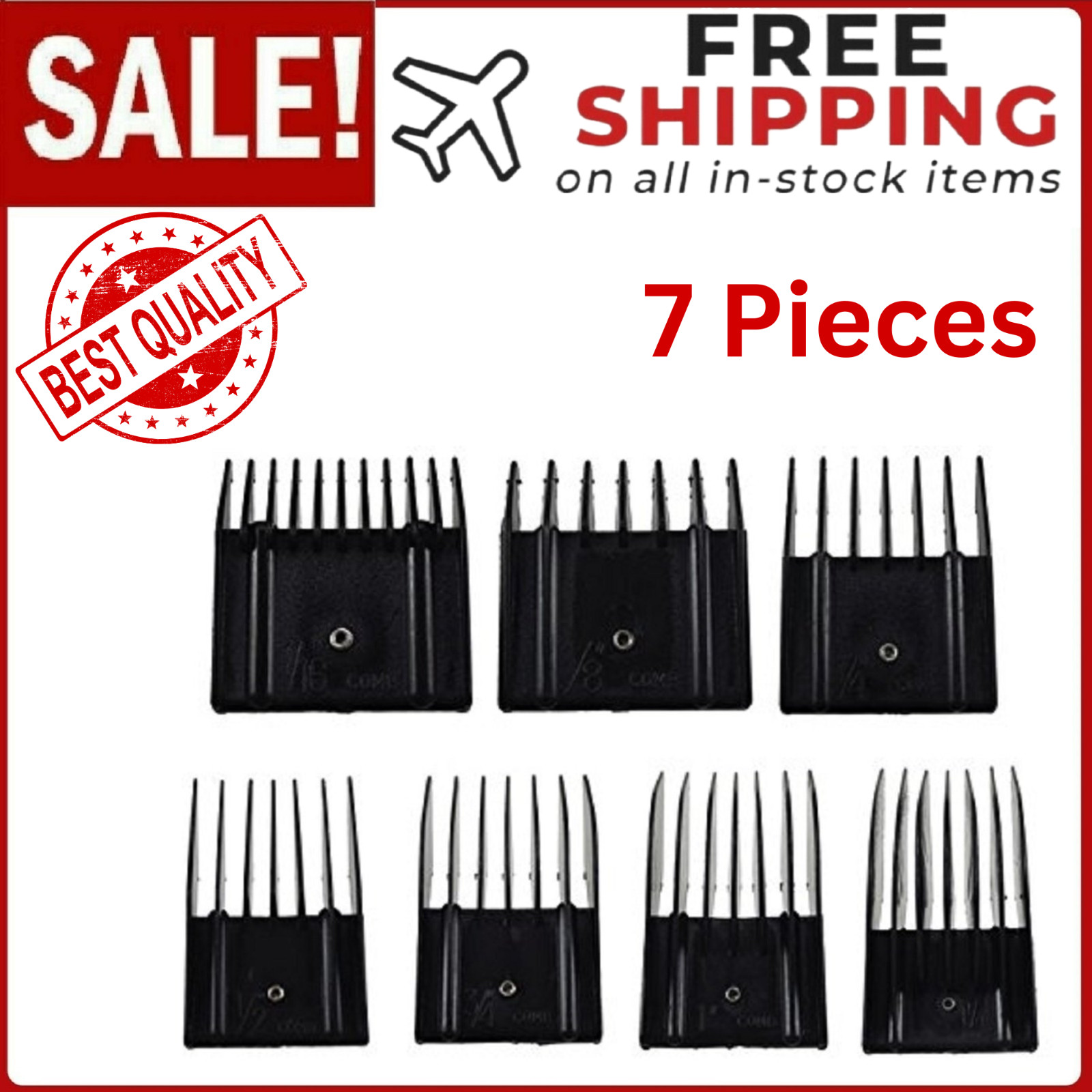 Clipper Guide Comb Guard Set - 7 Piece Kit Designed to Fit O