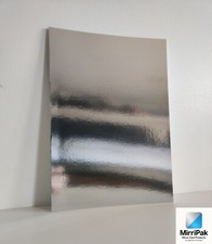 50 Pack Silver Mirror Card 280gsm A4 High Shine, Premium Crafting Metallic Gloss