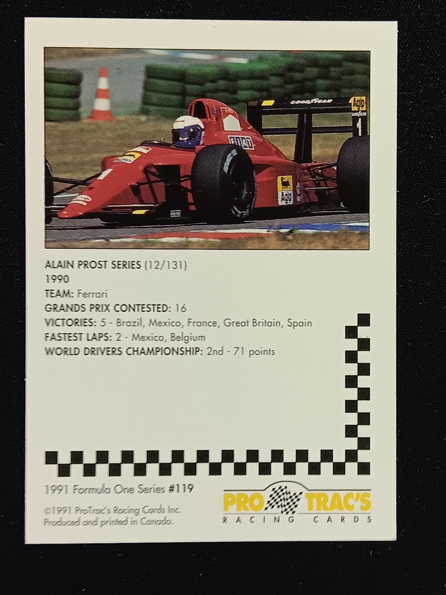 1991 ProTrac's Formula One #119 Alain Prost | eBay