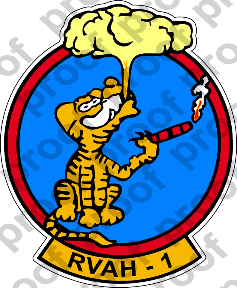 STICKER USN RVAH 1 Smokin Tigers