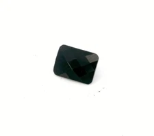 1.52ct Loose Faceted Emerald Cut Genuine Black Onyx 8 x 6mm