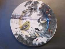 Lenox Winter Greetings Scenic 9 1/2" Plate- Chickadees by McClung