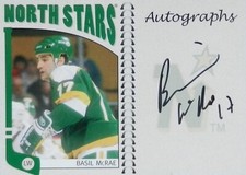04-05 itg game franchises base basil mcrae north stars autograph auto