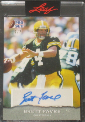 NFL Brett Favre サインカード Brett Favre 2022 Leaf Pro Set Silver Autograph (2/2) Green Bay