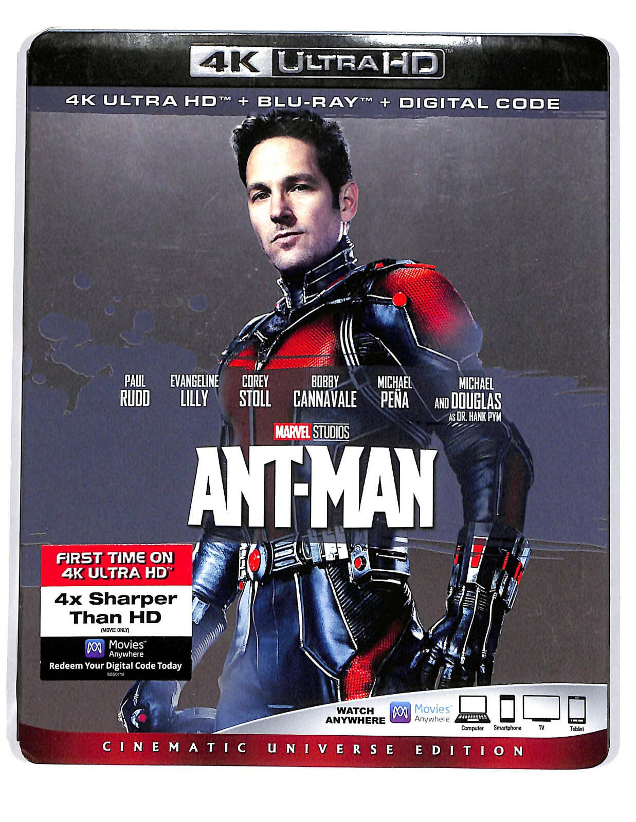 EBOND Ant Man  4k Ultra Hd + Blu-ray + Digital Code Uk Edition