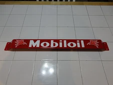 33'' Door push bar antique vintage Mobil Oil gasoline advertising Red