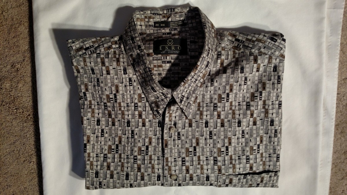 enro dress shirts big and tall ENRO MEN'S BIG & TALL CASUAL DRESS LONG SLEEVE SHIRT