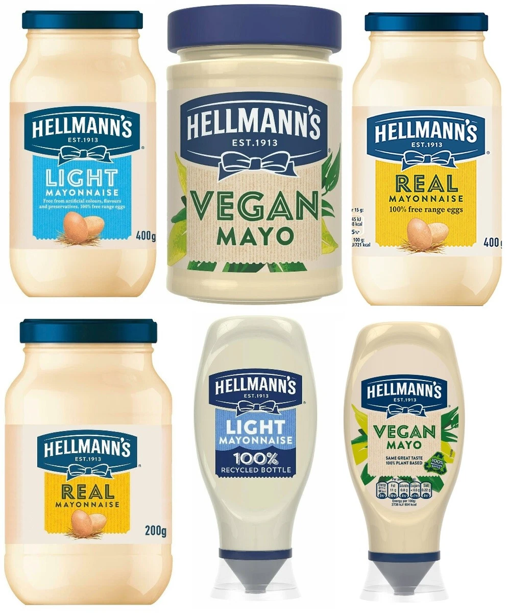 Mayonnaise from Hellmann's in Squeeze Bottles and Jars