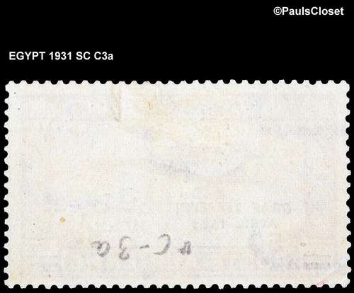 EGYPT 1931 SC C3a GRAF ZEPPELIN ISSUE OP "1951" IN BLUE 50m on 27m MVLH OG F/VF - Picture 2 of 2