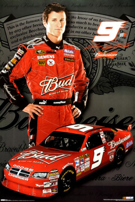 Kasey Kahne BUD CAR 2008 Vintage NASCAR #9 Budweiser Racing 22x34
