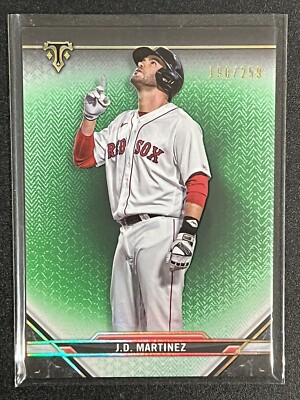 J.D. Martinez 2021 Topps Triple Threads #37 Emerald /259 Red Sox JD