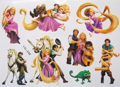 TEMPORARY CARTOON TATTOO RAPUNZEL Characters Disney Film Flynn Rider Cartoon Temporary Tattoo CG-153