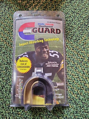 Multisport Mouthguard Boil Bite EGuard Dual Color Gold / Black New Ages 10+ 