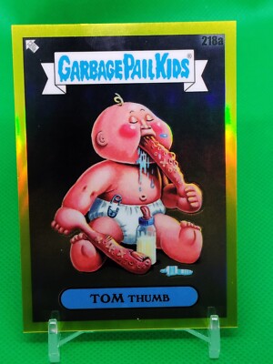 2023 GARBAGE PAIL KIDS CHROME 6 YELLOW REFRACTOR CARD 218a TOM
