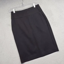 CAbi Skirt Womens 4 Black Straight Pencil Capsule Structured Work Preppy Career