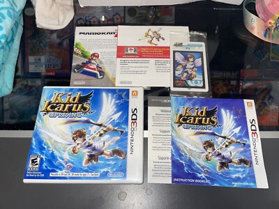 Kid Icarus Uprising (Nintendo 3DS) Original Case & Manual Only with Sealed Cards