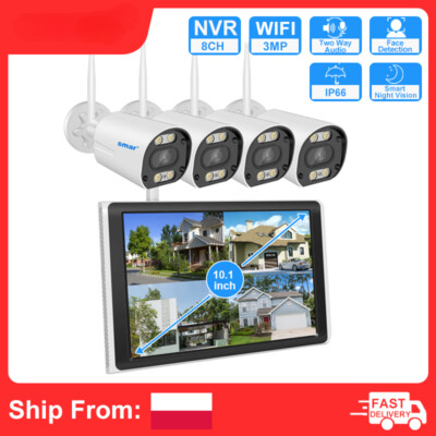 5MP/3MP Wifi Kamera Kit Ai Gesicht Erkennen Voll Farbe Vision IP Kamera Set 8CH 