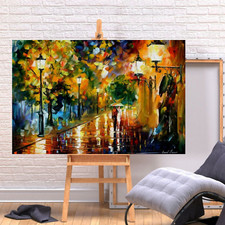 Leonid Afremov RAINY ROMANCE 30"x24" EDIZIONE LIMITATA GICLÉE ORIGINALE