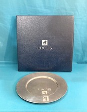 Assiette de présentation ERCUIS métal argenté centre table plat 28,5cm 1/6