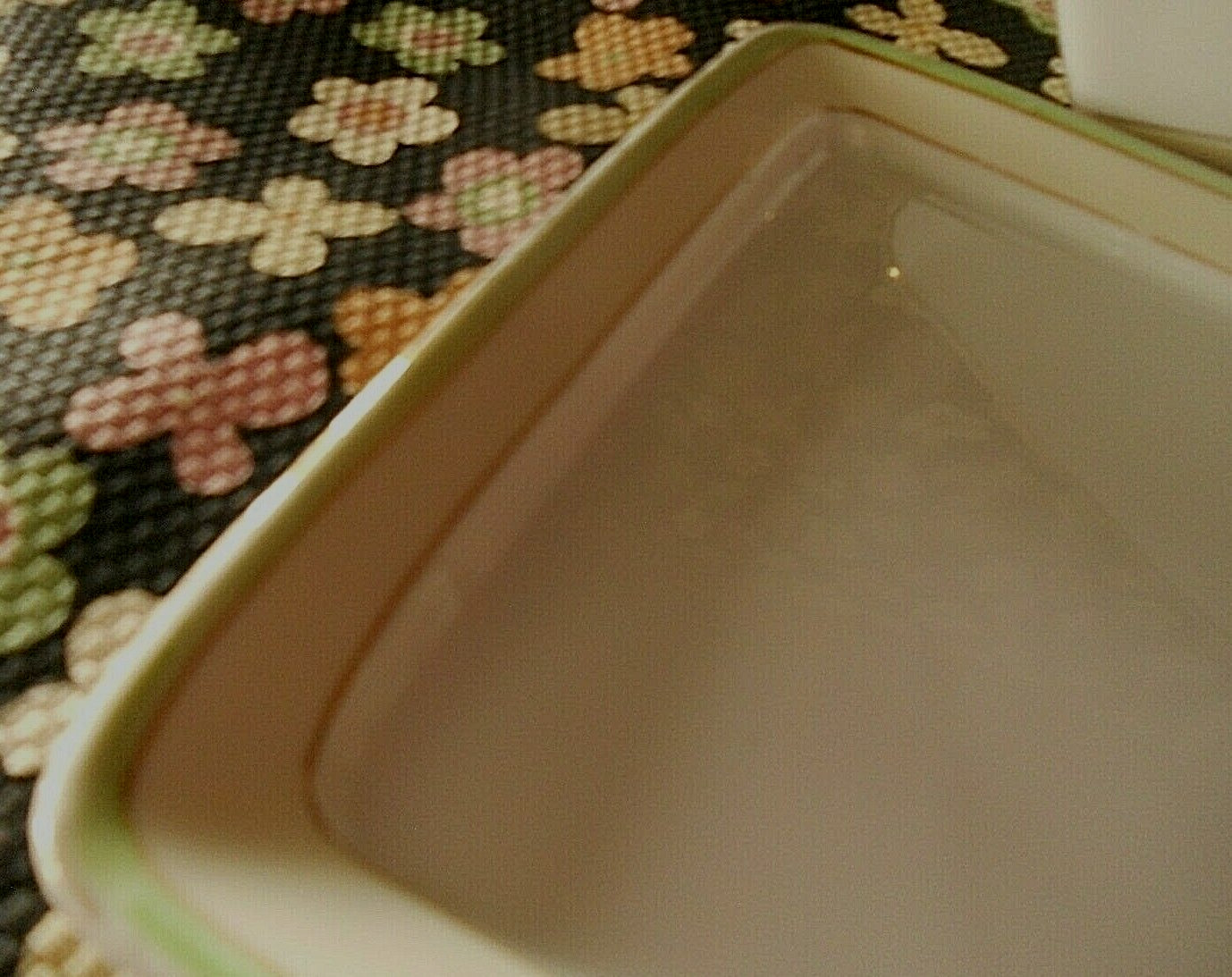 Vintage Hand Painted Nippon Violets Two Piece Cheese Keeper / Dish Porcelain