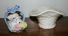 Fitz and Floyd White Dove Basket Weave Ceramic Covered Basket — photo 6