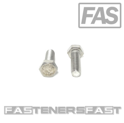 (25) 5/16-18x1'' Stainless Steel Hex Cap Screws FT Hex Bolts Free Shipping