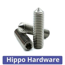 M2 M2.5 M3 M4 Cone Point Grub Screws Hex Socket Set Screw A2 Stainless DIN 914
