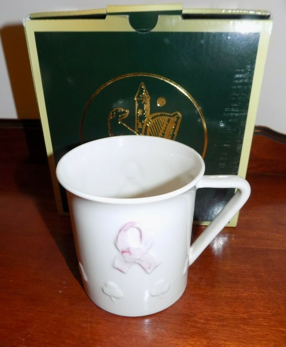 BELLEEK POTTERY MUG OF HOPE   4397 NEW  PINK RIBBON / BREAST CANCER