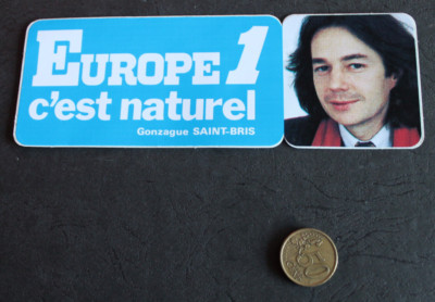 Aufkleber / Sticker - Radio EUROPA 1 - Gonzague SAINT-BRIS