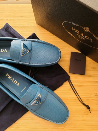 NWB Prada Mens Leather Shoes Loafers 