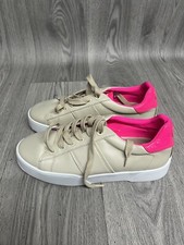Image of Womens Dune London Elsie Nude Leather Trainers UK Size 4 Brand New 
