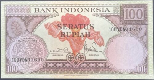 Banknote INDONESIA 100 Rupiah 1959 P69