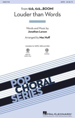 Louder Than Words SATB Pop Choral Series Jonathan Larson