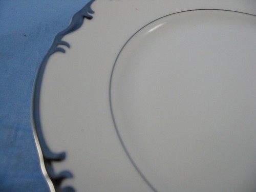 MIKASA MARLBORO 4 WHITE W/PLATINUM TRIM 39267 BREAD BUTTER PLATE 6.5" New - Picture 6 of 10