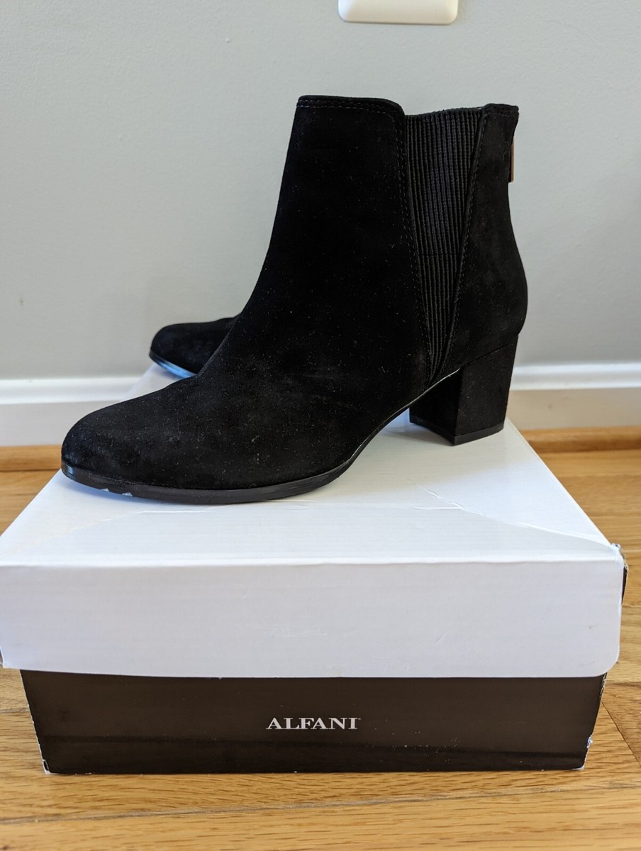 ALFANI Womens Black Suede Booties 6M | eBay display picture 1